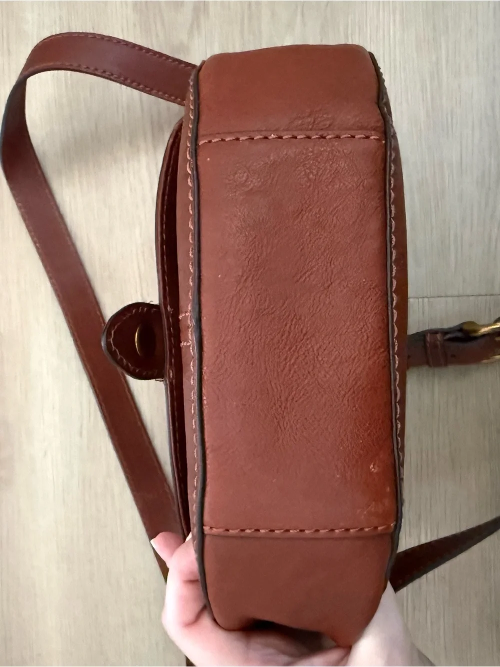 Frye Lucy Saddle Bag w/ brass hardware